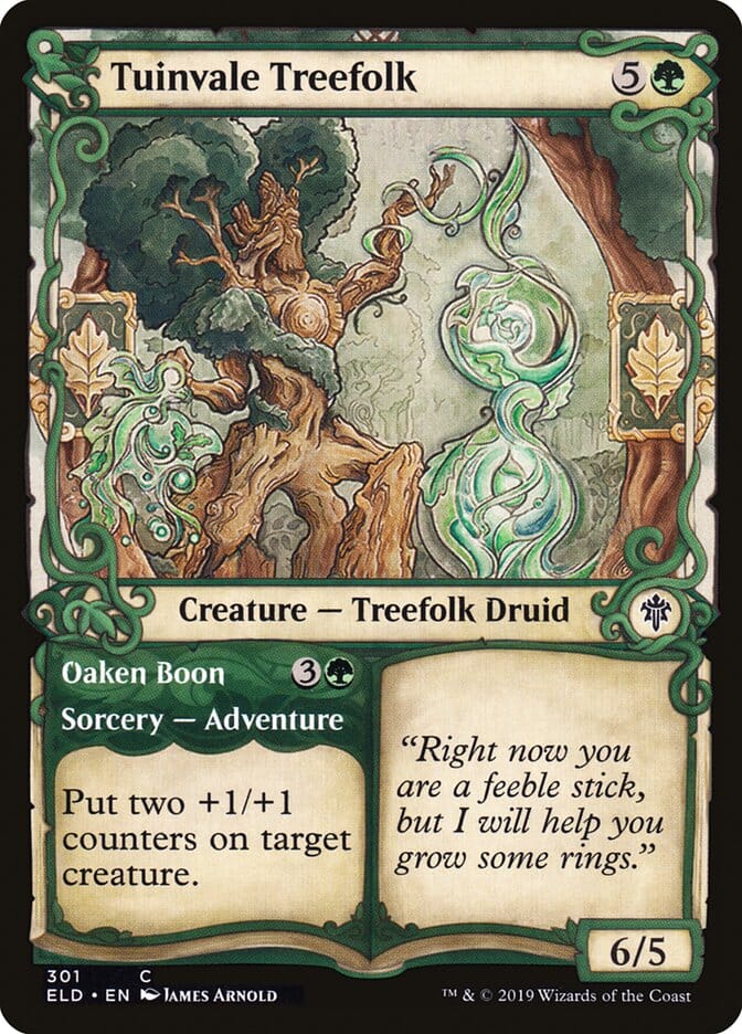 Tuinvale Treefolk // Oaken Boon (Showcase) [Throne of Eldraine] MTG Single Magic: The Gathering  | Multizone: Comics And Games