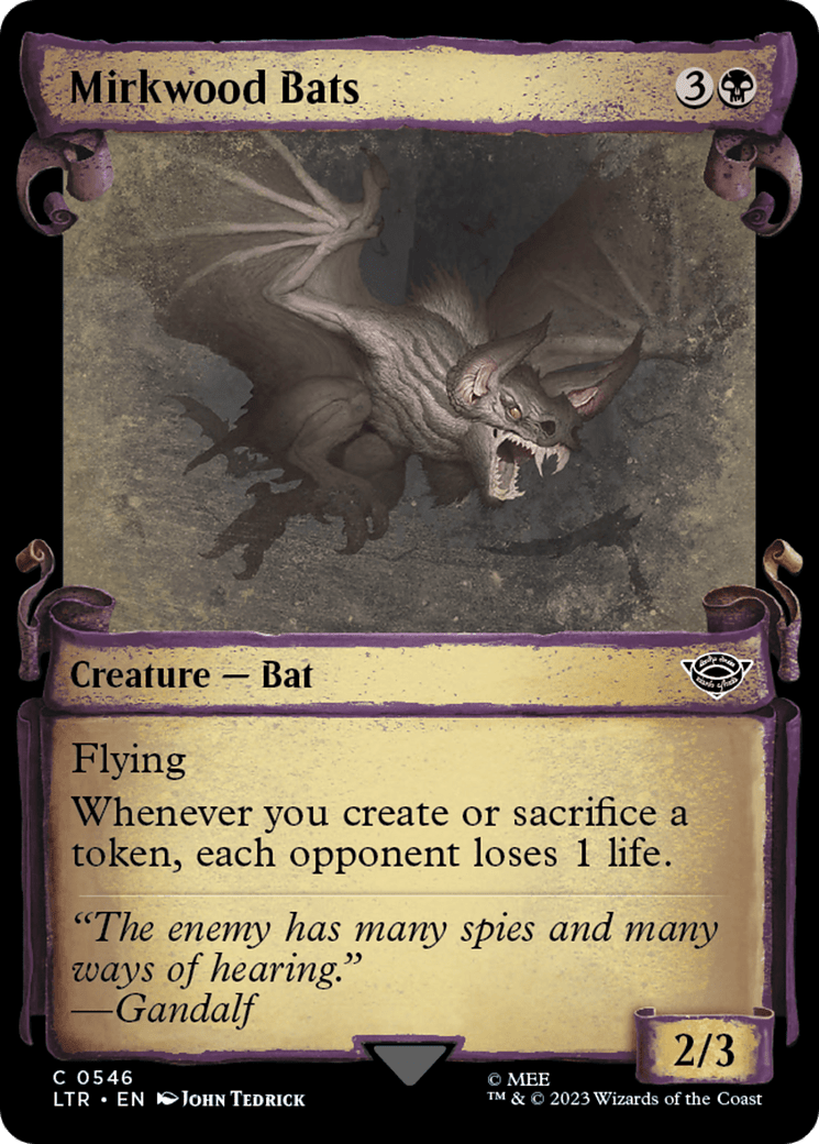Mirkwood Bats [The Lord of the Rings: Tales of Middle-Earth Showcase Scrolls] MTG Single Magic: The Gathering  | Multizone: Comics And Games