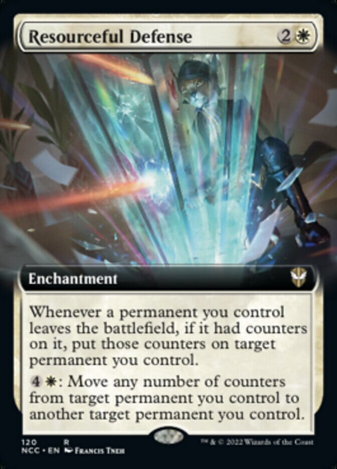 Resourceful Defense (Extended Art) [Streets of New Capenna Commander] MTG Single Magic: The Gathering  | Multizone: Comics And Games