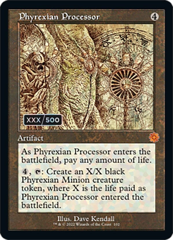 Phyrexian Processor (Retro Schematic) (Serial Numbered) [The Brothers' War Retro Artifacts] MTG Single Magic: The Gathering  | Multizone: Comics And Games