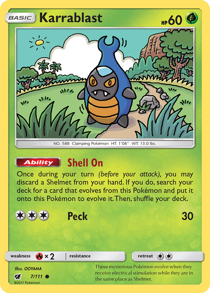 Karrablast (7/111) [Sun & Moon: Crimson Invasion] Pokemon Single Pokémon  | Multizone: Comics And Games