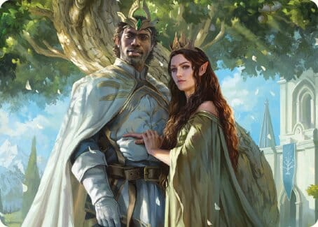 Aragorn and Arwen, Wed Art Card [The Lord of the Rings: Tales of Middle-earth Art Series] MTG Single Magic: The Gathering  | Multizone: Comics And Games