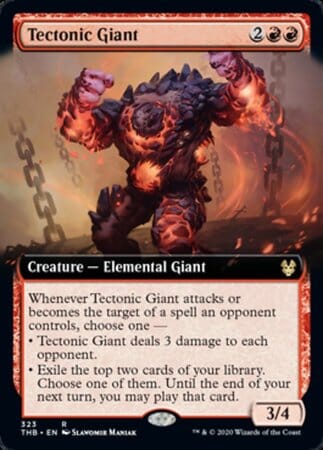 Tectonic Giant (Extended Art) [Theros Beyond Death] MTG Single Magic: The Gathering  | Multizone: Comics And Games
