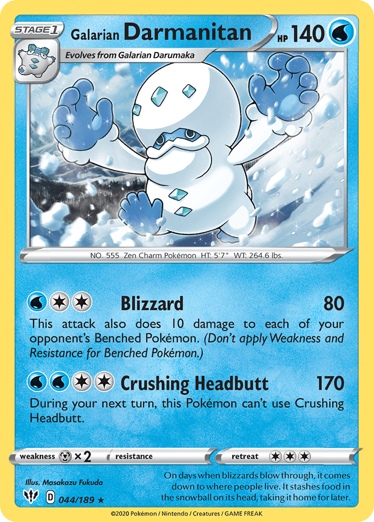 Galarian Darmanitan (044/189) [Sword & Shield: Darkness Ablaze] Pokemon Single Pokémon  | Multizone: Comics And Games