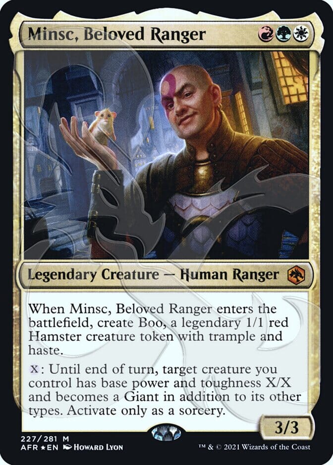 Minsc, Beloved Ranger (Ampersand Promo) [Dungeons & Dragons: Adventures in the Forgotten Realms Promos] MTG Single Magic: The Gathering  | Multizone: Comics And Games