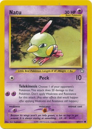 Natu (67/111) [Neo Genesis Unlimited] Pokemon Single Pokémon  | Multizone: Comics And Games