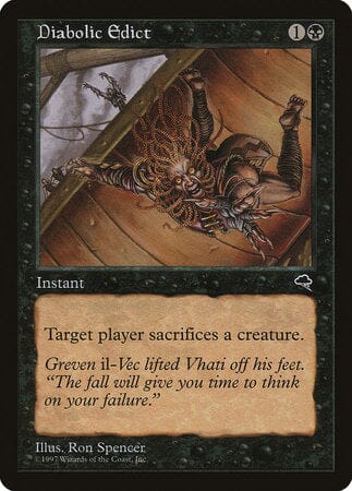 Diabolic Edict [Tempest] MTG Single Magic: The Gathering  | Multizone: Comics And Games