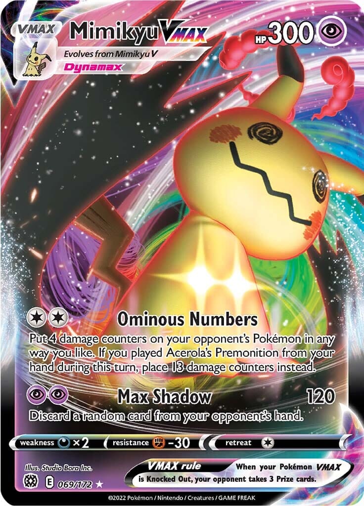 Mimikyu VMAX (069/172) [Sword & Shield: Brilliant Stars] Pokemon Single Pokémon  | Multizone: Comics And Games