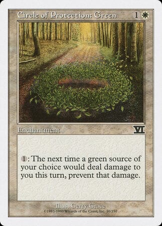 Circle of Protection: Green [Classic Sixth Edition] MTG Single Magic: The Gathering  | Multizone: Comics And Games
