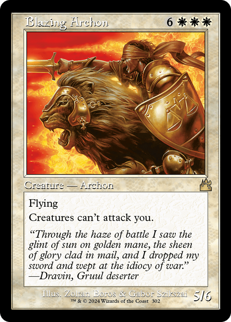 Blazing Archon (Retro Frame) [Ravnica Remastered] MTG Single Magic: The Gathering  | Multizone: Comics And Games