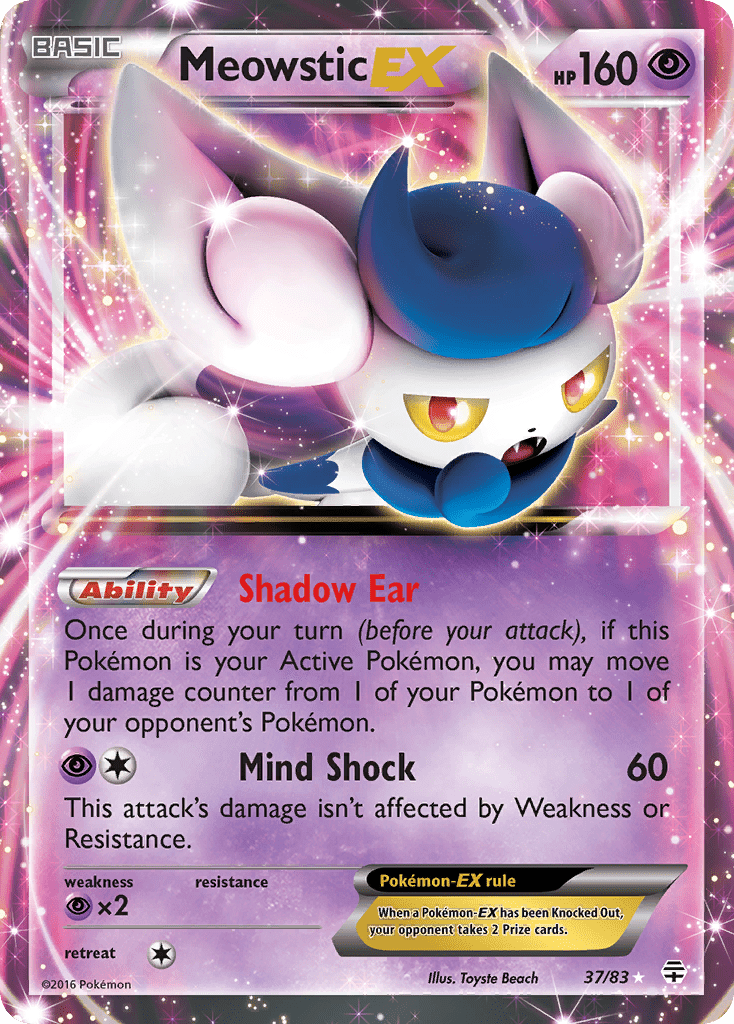 Meowstic EX (37/83) [XY: Generations] Pokemon Single Pokémon  | Multizone: Comics And Games