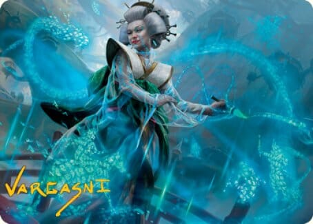 Bearer of Memory Art Card (Gold-Stamped Signature) [Kamigawa: Neon Dynasty Art Series] MTG Single Magic: The Gathering  | Multizone: Comics And Games