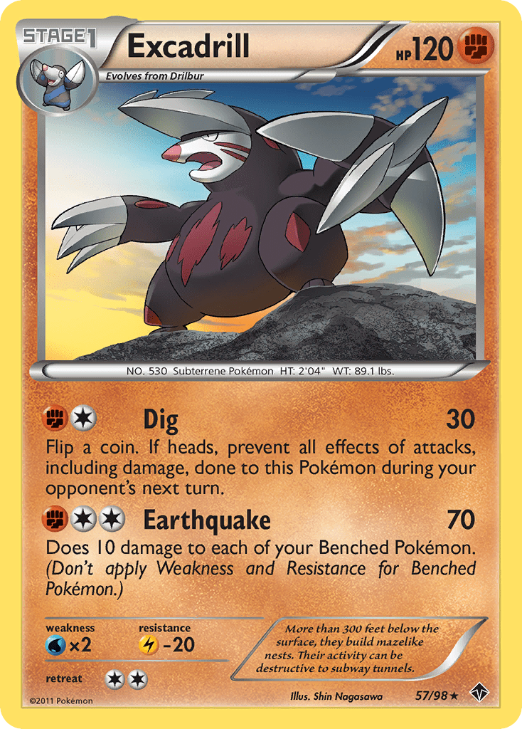 Excadrill (57/98) [Black & White: Emerging Powers] Pokemon Single Pokémon  | Multizone: Comics And Games