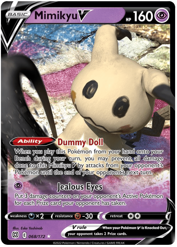 Mimikyu V (068/172) [Sword & Shield: Brilliant Stars] Pokemon Single Pokémon  | Multizone: Comics And Games