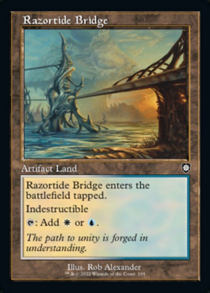 Razortide Bridge (Retro) [The Brothers' War Commander] MTG Single Magic: The Gathering  | Multizone: Comics And Games