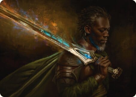 Anduril, Flame of the West Art Card [The Lord of the Rings: Tales of Middle-earth Art Series] MTG Single Magic: The Gathering  | Multizone: Comics And Games