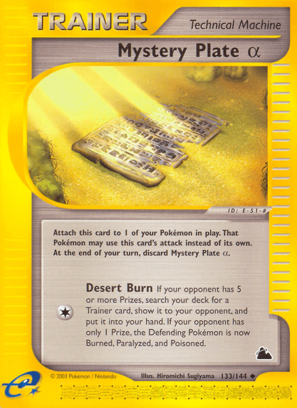 Mystery Plate Alpha (133/144) [Skyridge] Pokemon Single Pokémon  | Multizone: Comics And Games