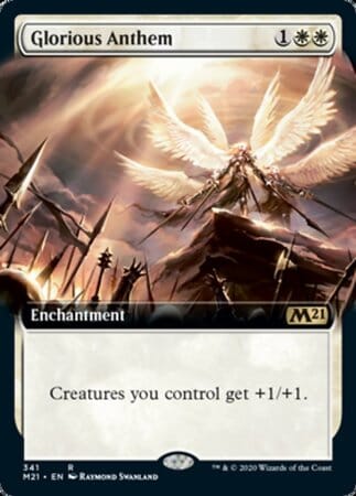 Glorious Anthem (Extended Art) [Core Set 2021] MTG Single Magic: The Gathering  | Multizone: Comics And Games