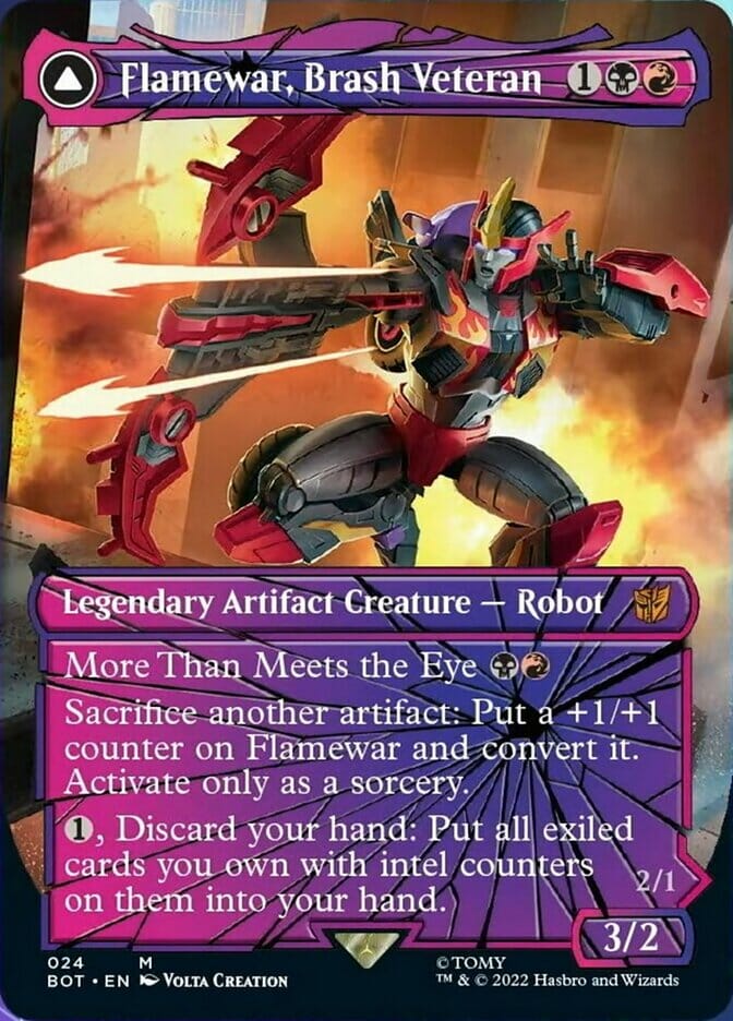 Flamewar, Brash Veteran // Flamewar, Streetwise Operative (Shattered Glass) [Universes Beyond: Transformers] MTG Single Magic: The Gathering  | Multizone: Comics And Games