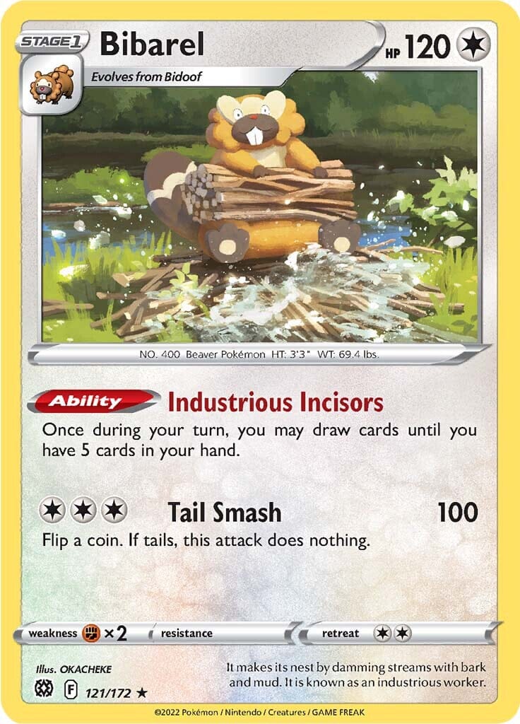 Bibarel (121/172) (Theme Deck Exclusive) [Sword & Shield: Brilliant Stars] Pokemon Single Pokémon  | Multizone: Comics And Games