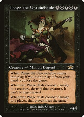 Phage the Untouchable [Legions] MTG Single Magic: The Gathering  | Multizone: Comics And Games
