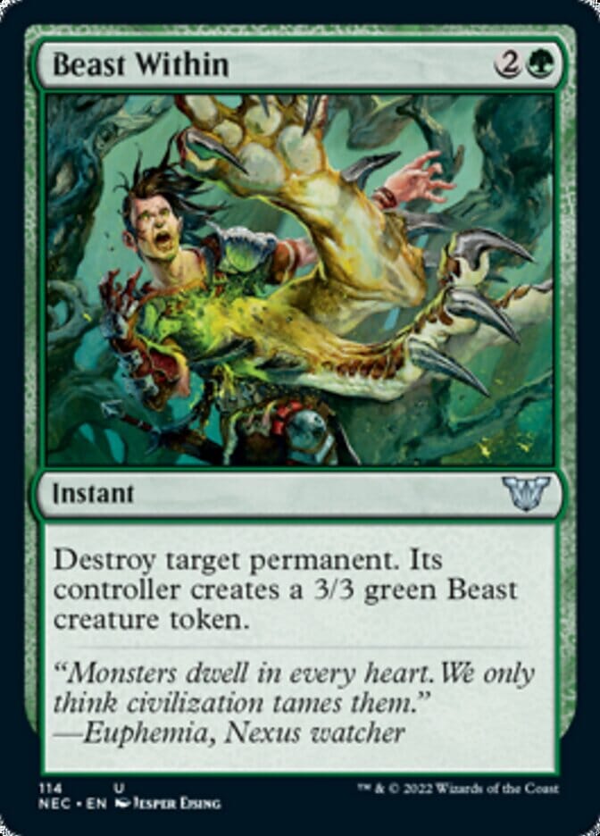 Beast Within [Kamigawa: Neon Dynasty Commander] MTG Single Magic: The Gathering  | Multizone: Comics And Games