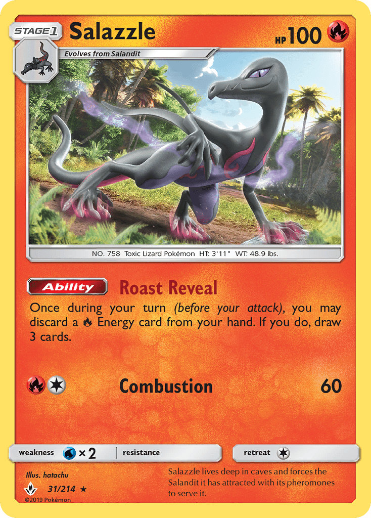 Salazzle (31/214) [Sun & Moon: Unbroken Bonds] Pokemon Single Pokémon  | Multizone: Comics And Games