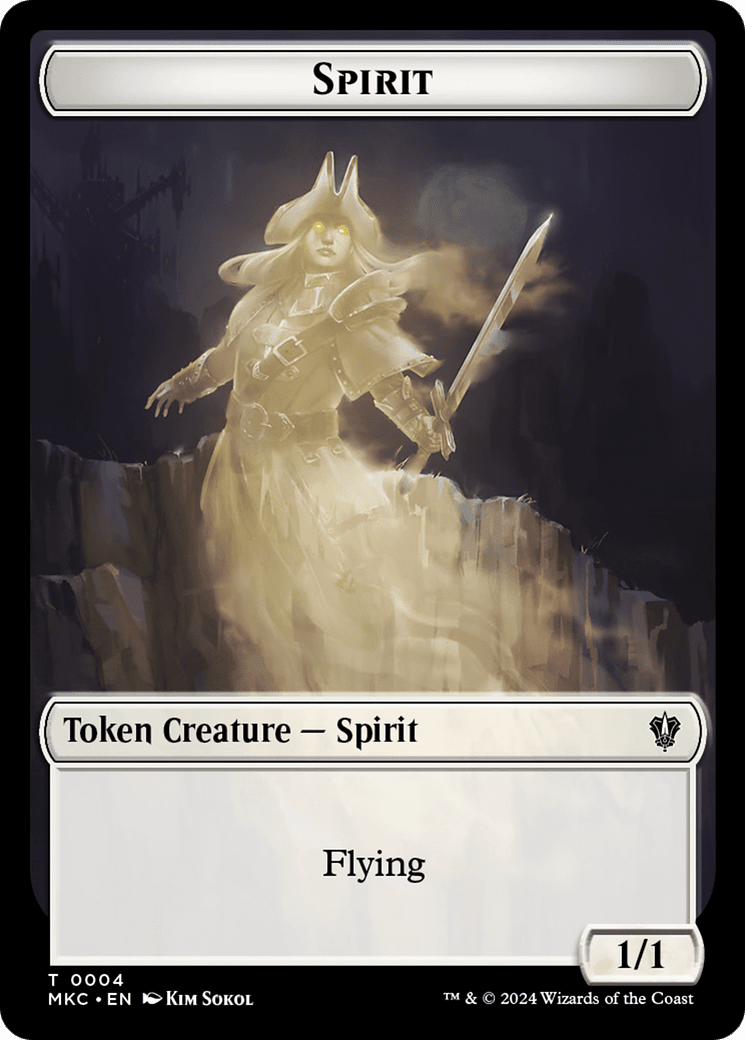 Spirit // Phyrexian Germ Double-Sided Token [Murders at Karlov Manor Commander Tokens] MTG Single Magic: The Gathering  | Multizone: Comics And Games