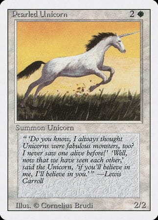 Pearled Unicorn [Revised Edition] MTG Single Magic: The Gathering  | Multizone: Comics And Games