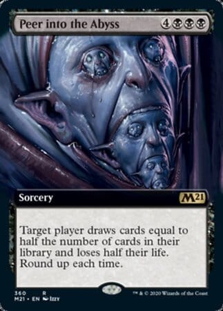 Peer Into the Abyss (Extended Art) [Core Set 2021] MTG Single Magic: The Gathering  | Multizone: Comics And Games
