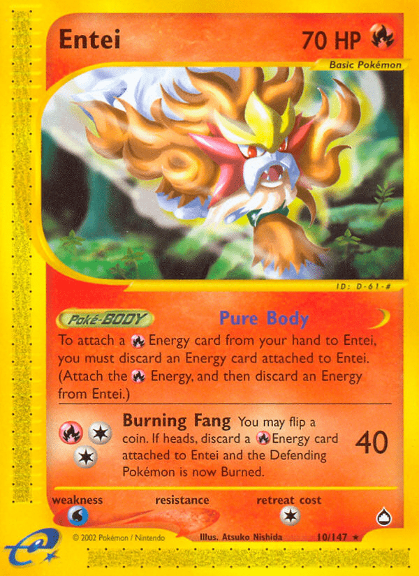 Entei (10/147) [Aquapolis] Pokemon Single Pokémon  | Multizone: Comics And Games