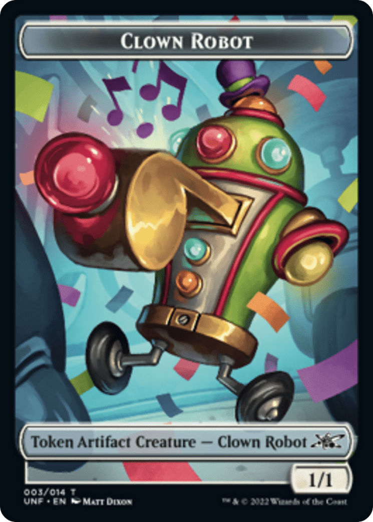 Clown Robot (003) // Treasure (013) Double-sided Token [Unfinity Tokens] MTG Single Magic: The Gathering  | Multizone: Comics And Games