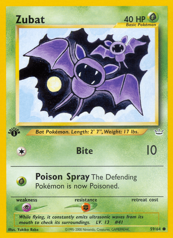 Zubat (59/64) [Neo Revelation 1st Edition] Pokemon Single Pokémon  | Multizone: Comics And Games