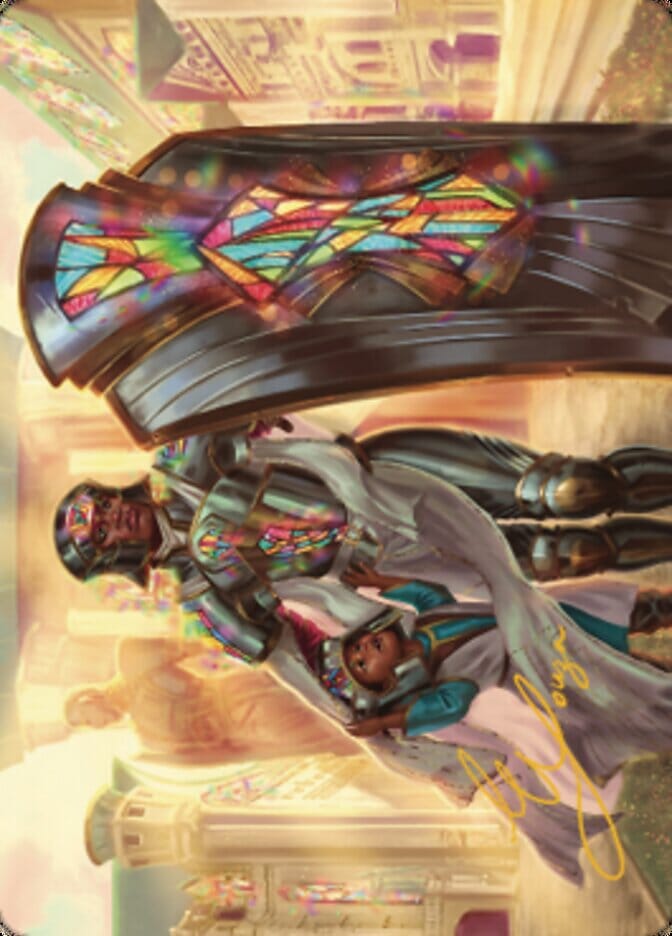 Guardian of New Benalia Art Card (Gold-Stamped Signature) [Dominaria United Art Series] MTG Single Magic: The Gathering  | Multizone: Comics And Games