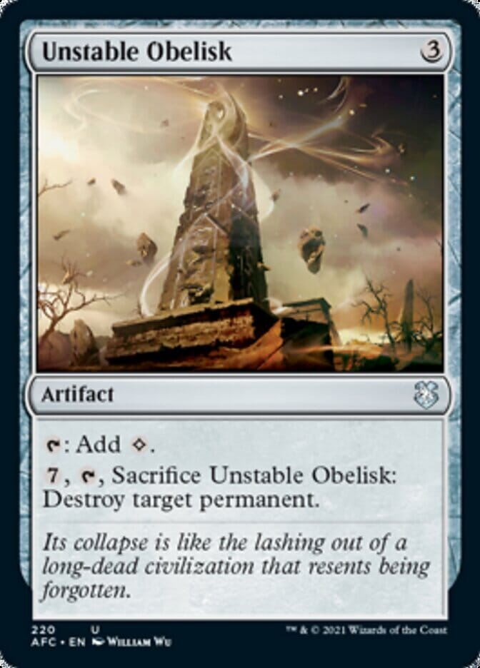 Unstable Obelisk [Dungeons & Dragons: Adventures in the Forgotten Realms Commander] MTG Single Magic: The Gathering  | Multizone: Comics And Games