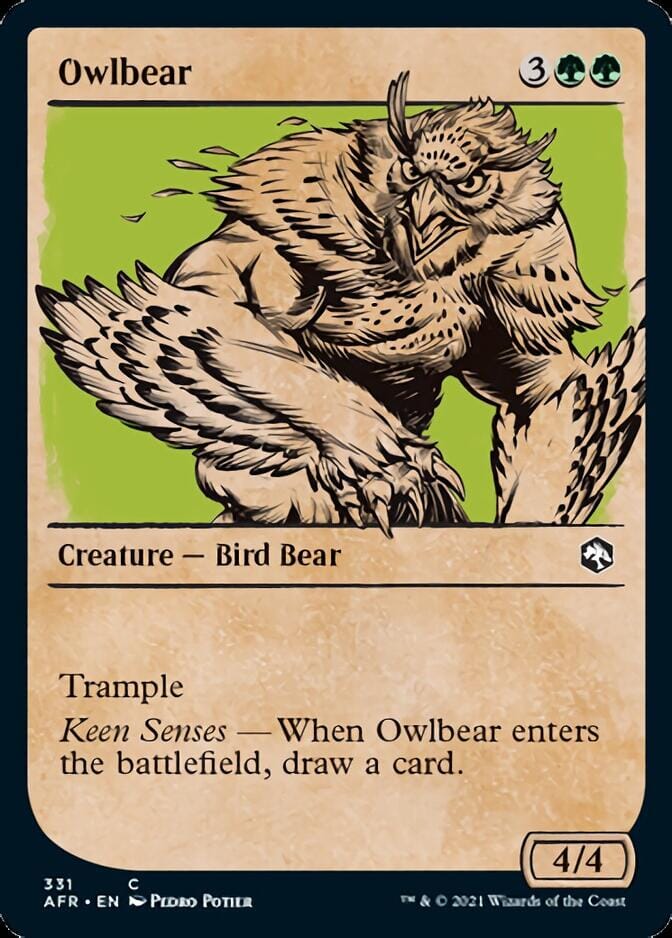 Owlbear (Showcase) [Dungeons & Dragons: Adventures in the Forgotten Realms] MTG Single Magic: The Gathering  | Multizone: Comics And Games