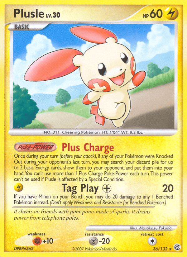 Plusle (36/132) [Diamond & Pearl: Secret Wonders] Pokemon Single Pokémon  | Multizone: Comics And Games