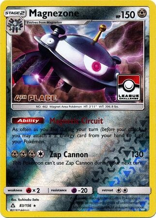 Magnezone (83/156) (League Promo 4th Place) [Sun & Moon: Ultra Prism] Pokemon Single Pokémon  | Multizone: Comics And Games
