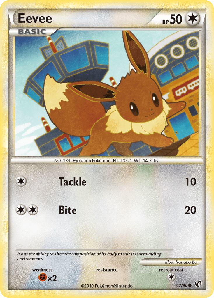 Eevee (47/90) [HeartGold & SoulSilver: Undaunted] Pokemon Single Pokémon  | Multizone: Comics And Games
