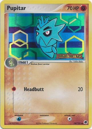 Pupitar (58/101) (Stamped) [EX: Dragon Frontiers] Pokemon Single Pokémon  | Multizone: Comics And Games