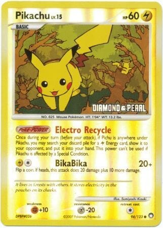 Pikachu (94/123) [Burger King Promos: 2008 Collection] Pokemon Single Pokémon  | Multizone: Comics And Games