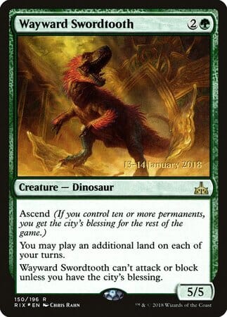 Wayward Swordtooth [Rivals of Ixalan Promos] MTG Single Magic: The Gathering  | Multizone: Comics And Games