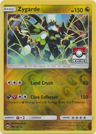 Zygarde (100/147) (League Promo) [Sun & Moon: Burning Shadows] Pokemon Single Pokémon  | Multizone: Comics And Games