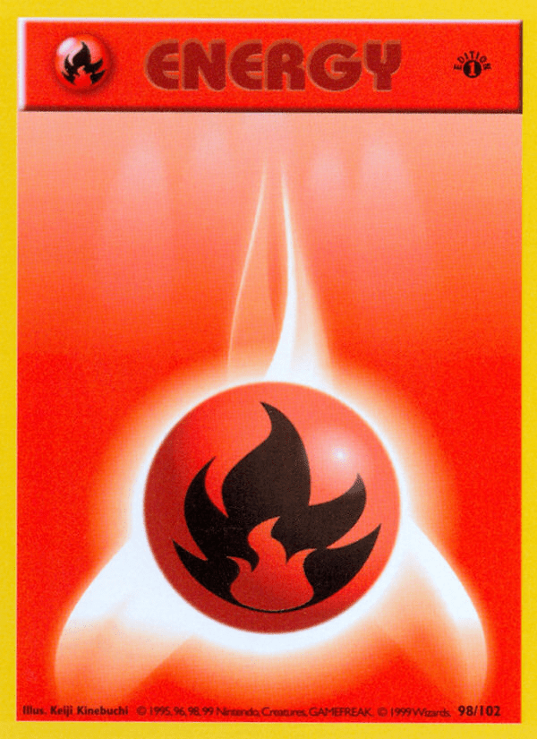 Fire Energy (98/102) (Shadowless) [Base Set 1st Edition] Pokemon Single Pokémon  | Multizone: Comics And Games