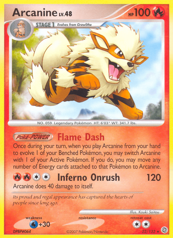 Arcanine (22/132) [Diamond & Pearl: Secret Wonders] Pokemon Single Pokémon  | Multizone: Comics And Games