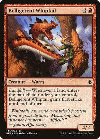 Belligerent Whiptail [Battle for Zendikar] MTG Single Magic: The Gathering  | Multizone: Comics And Games