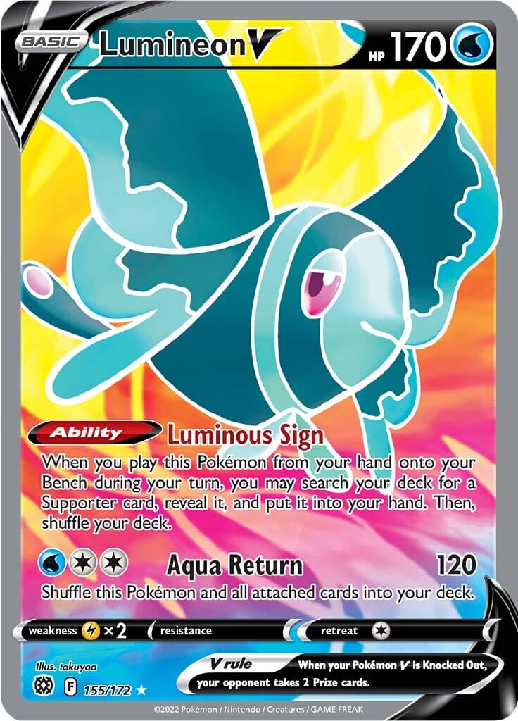 Lumineon V (155/172) [Sword & Shield: Brilliant Stars] Pokemon Single Pokémon  | Multizone: Comics And Games