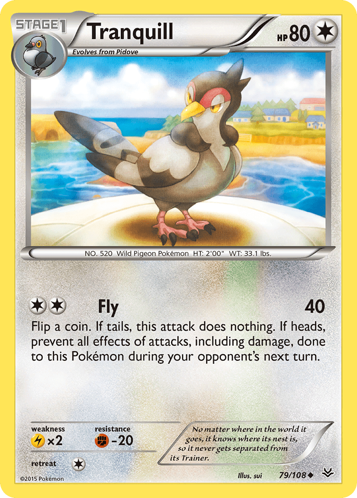 Tranquill (79/108) [XY: Roaring Skies] Pokemon Single Pokémon  | Multizone: Comics And Games