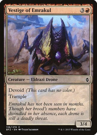 Vestige of Emrakul [Battle for Zendikar] MTG Single Magic: The Gathering  | Multizone: Comics And Games
