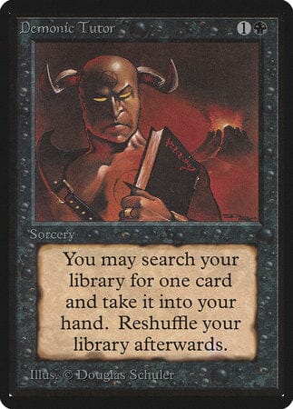 Demonic Tutor [Limited Edition Beta] MTG Single Magic: The Gathering  | Multizone: Comics And Games